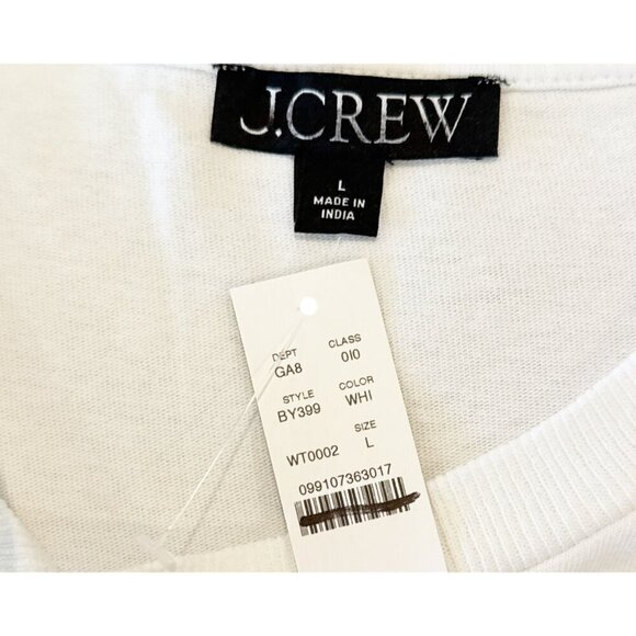 J. Crew Women's Mariner Jersey Muscle Tee White Size Large NWT - Picture 5 of 6